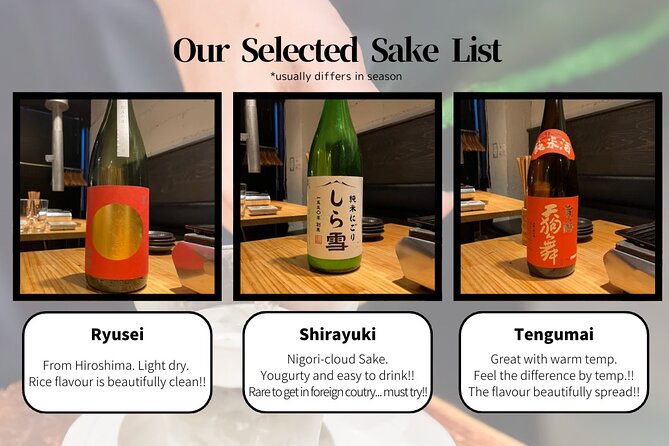 10 kinds Sake Tasting Experience in Tsukiji with local!! - Snacks, pacing, and why this is easier than doing it on your own