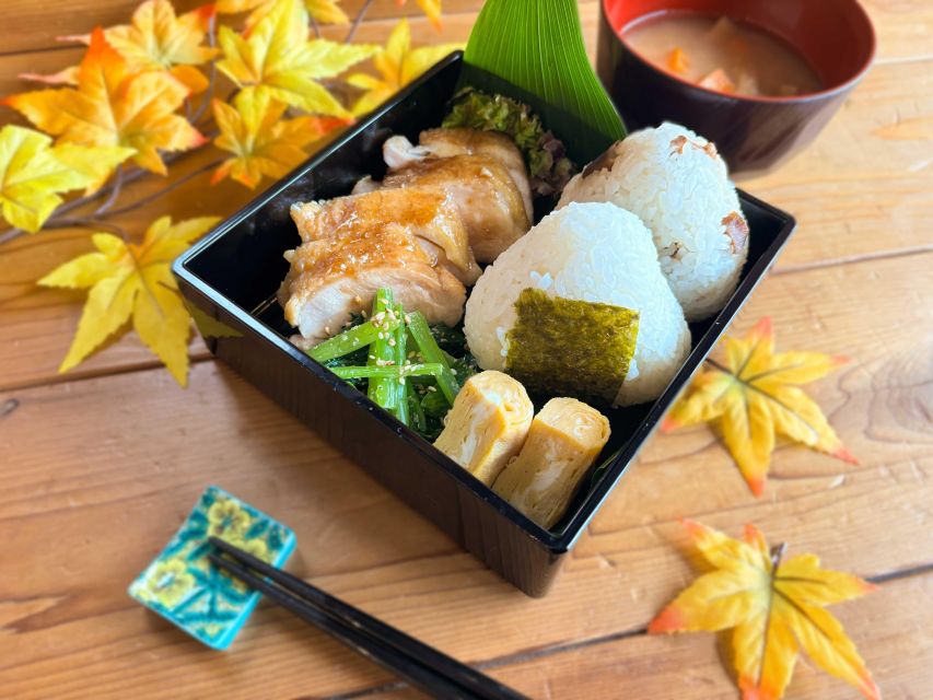 World-Famous Dish Teriyaki Chicken Bento With Onigiri - Authentic Japanese Cooking Experience