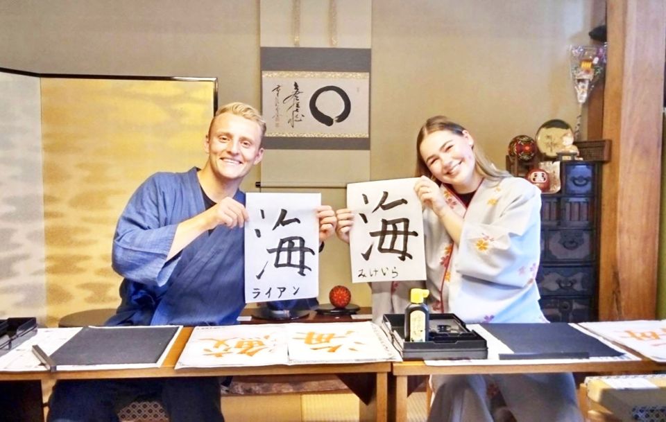 Calligraphy Experience With Simple Kimono in Okinawa - Just The Basics