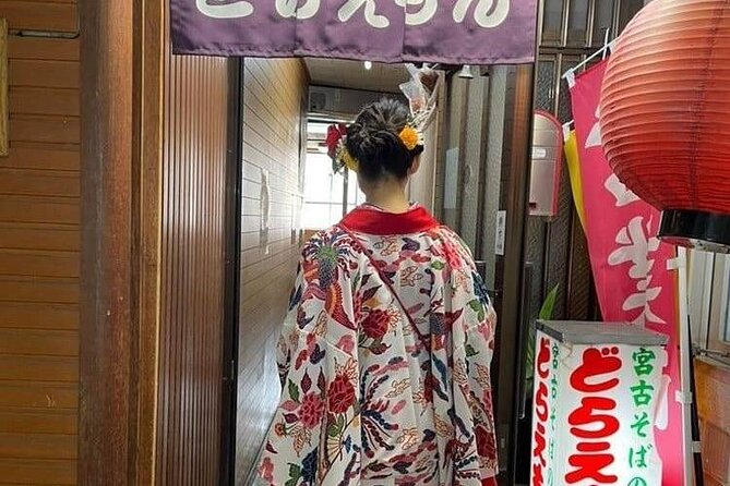 Walking Around the Town With Kimono You Can Choose Your Favorite Kimono From [Okinawa Traditional Co - Navigating the Town in Kimono