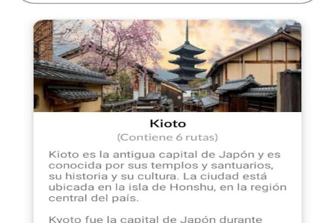 Audio Guide App Japan Tokyo Kyoto Takayama Kanazawa Nikko and Others - Meeting and Pickup Details