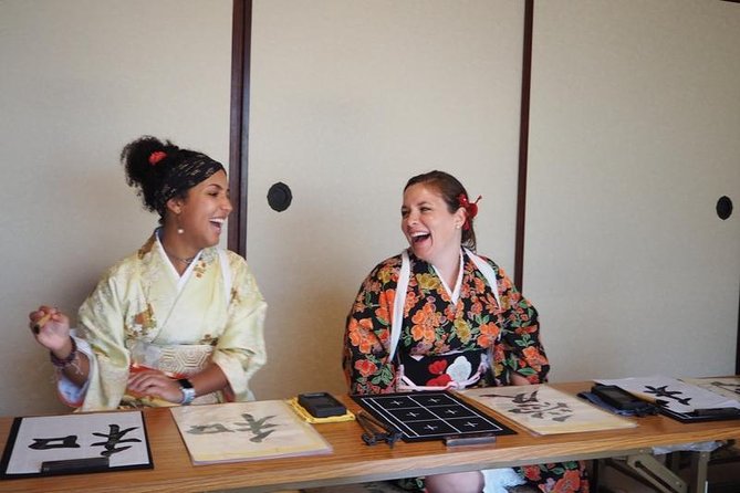 An Amazing Set of Cultural Experience: Kimono, Tea Ceremony and Calligraphy - Just The Basics