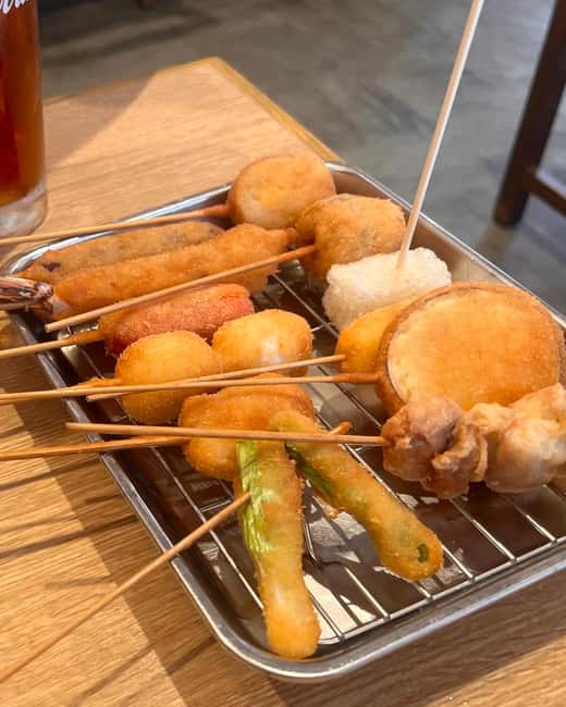 3.5h Osaka Night guided Local Bar Hopping, Sake & Karaoke - Food sharing and pace: how to make it enjoyable