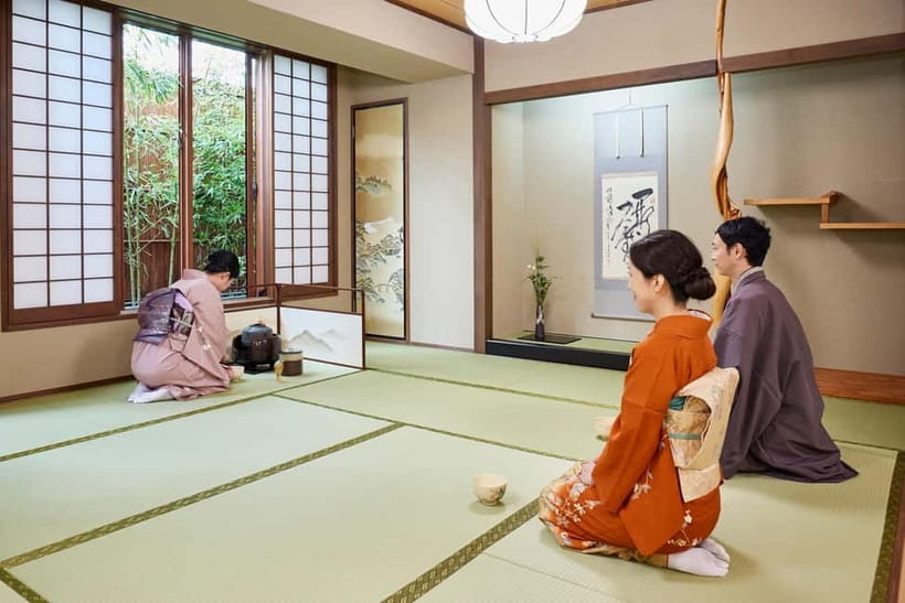Asakusa: Kimono Tea Ceremony with Matcha and Sweet - Choosing your seasonal kimono, obi, and hair (long hair women only)