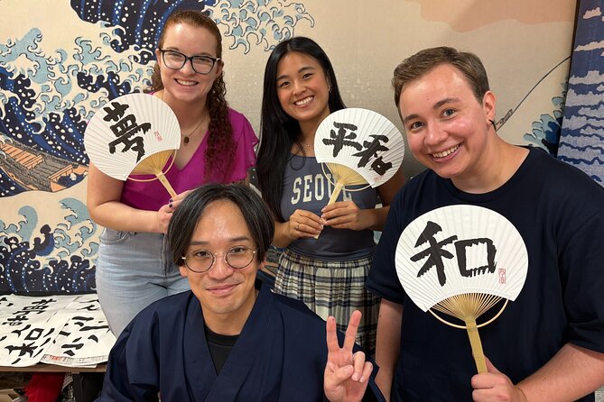 Calligraphy Workshop at Traditional Folk Craft Shop in Hiroshima - Choosing your souvenir: uchiwa fan or shikishi board
