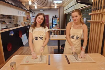 Experience Big soba knife Soba Making Class in Tokyo Kappabashi