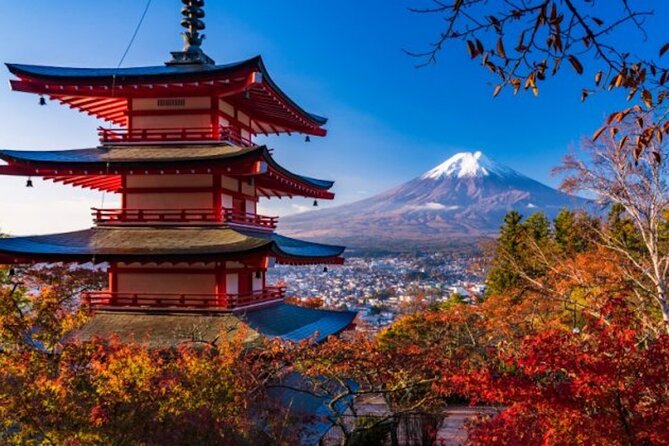 Fuji Speedway Self Drive & Mt. Fuji Private Tour pickup & dropoff - Arakurayama Sengen Park, the classic Chureito Pagoda viewpoint