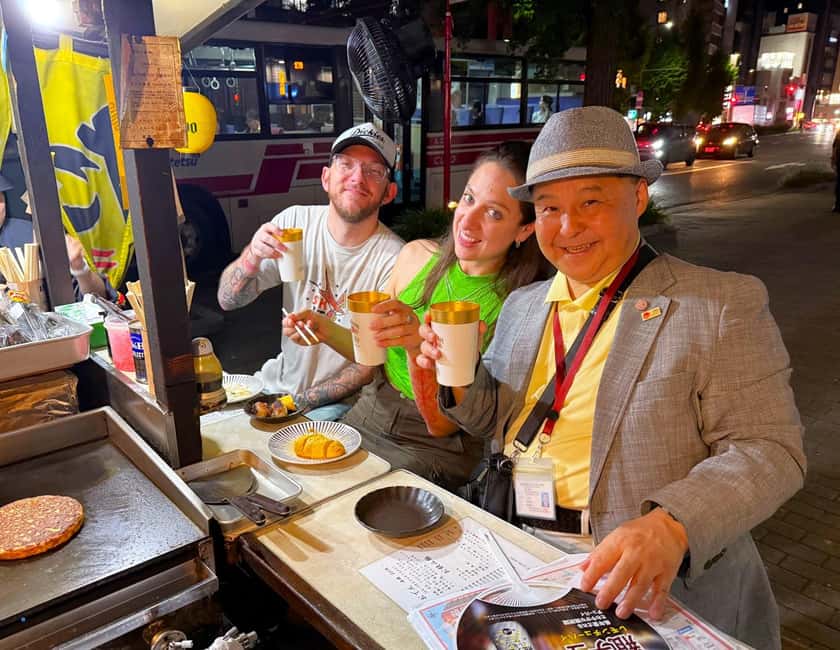 Fukuoka: Nakasu Food Stall Private Guided Tour with Tastings - Meeting at FamilyMart Tenjin 1-chome and starting with a clear plan