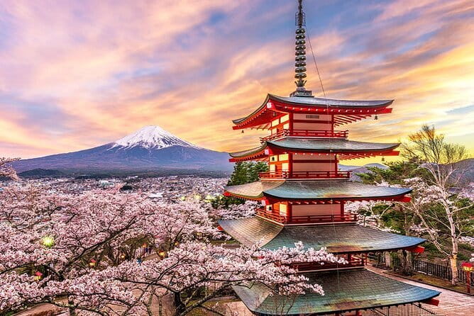 Full Day Tour at Mt. Fuji, Onsen, Lake Kawaguchi and Yamanaka - Stop 1: Arakurayama Sengen Park, a classic photo payoff (for the cooler season)