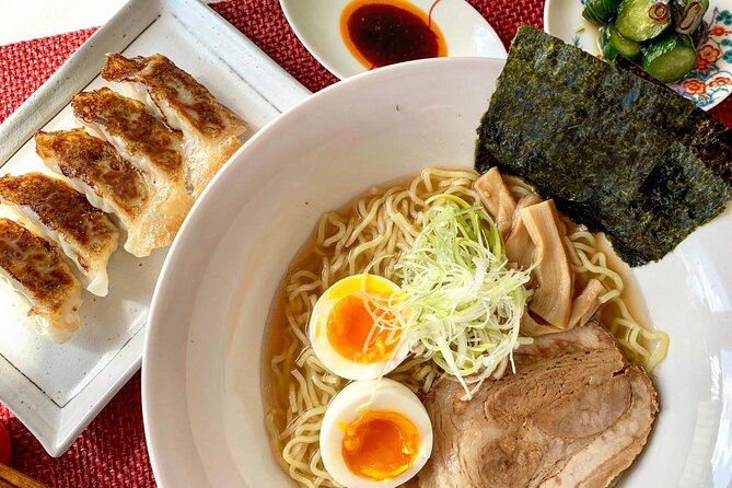 Home style Ramen and Homemade Gyoza in Kyoto - Making gyoza wrappers and pan-fried dumplings