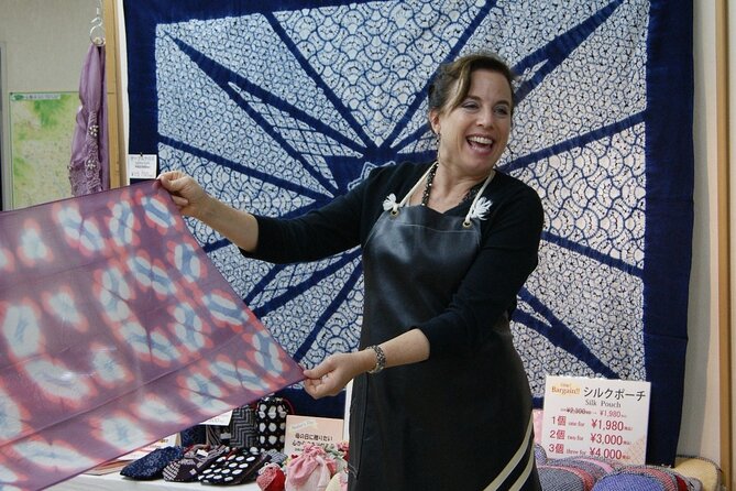 Itajime Shibori Scarf Class - Making Itajime Shibori in Kyoto without feeling rushed