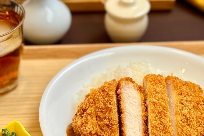 Japanese Katsu Curry Cooking Class–near YANAKA, Tokyo! - What you eat: curry rice, tonkatsu, seasonal side, and green tea