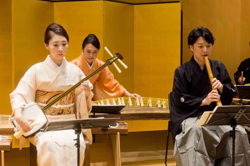 Japanese Traditional Music Show in Tokyo - A one-hour wagakki show with musicians right in front