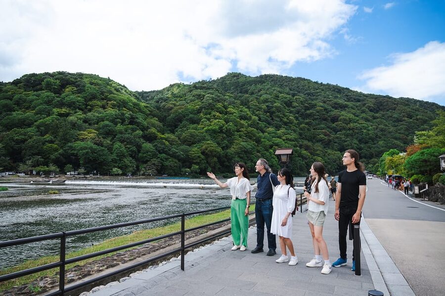 Kyoto: Arashiyama Walking Tour with Local Guide - Togetsu-kyo Bridge riverside finish