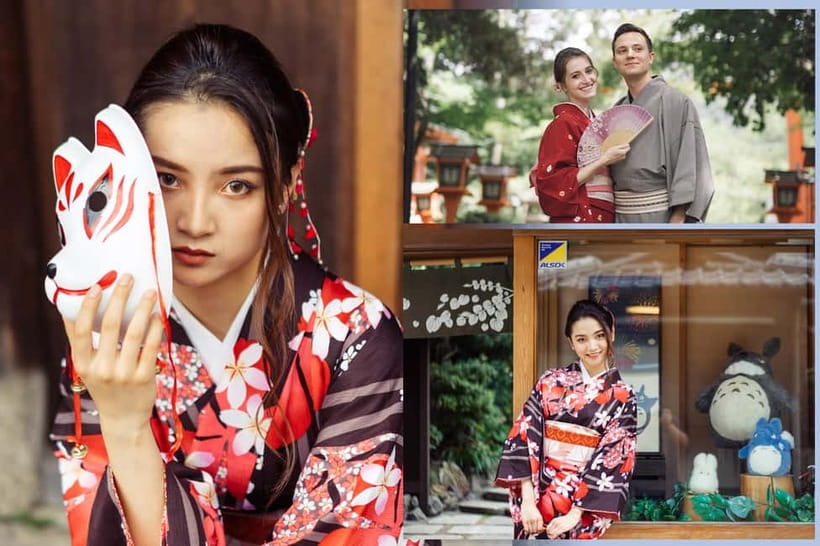 Kyoto Gion Kiyomizudera Kimono Yukata Hairstyle | Photoshoot - Kyoto on Your Own Pace: Kiyomizudera, Gion, Yasaka Shrine, Ishibei Koji
