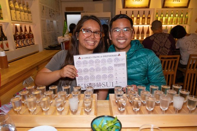 Kyoto Sake Brewery & Tasting Walking Tour - The final tasting at the local sake bar: how to handle 18 (or more) pours