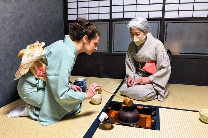 KYOTO Tea Ceremony with kimono near by Imamiya Jinjya Shrine - The Tea Room Setup: Three Generations of Use