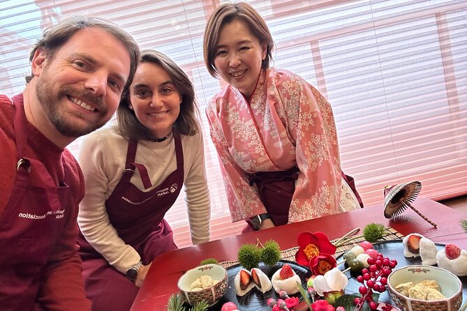 Mochi and Nerikiri Wagashi Combination Cooking Class - Nerikiri wagashi: shaping seasonal motifs step by step