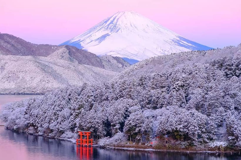 Mt.Fuji Hakone Day Tour With Lake Ashi Cruise, FREE Ropeway - Lake Yamanaka Swan Bay: A Peaceful Pause for Fuji Photos