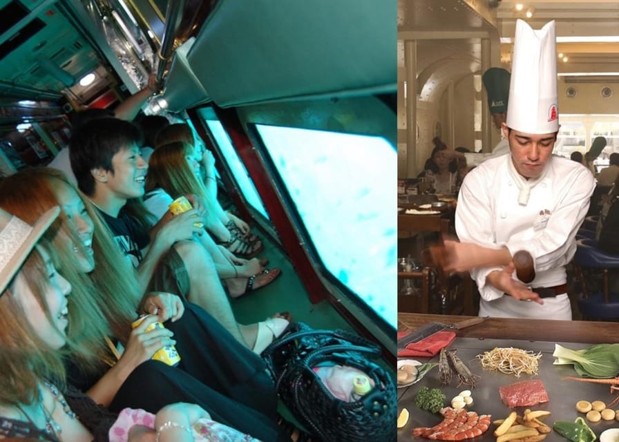 Naha: "Orca" Spotting Glass Bottom Boat & Sam’s Famous Steak - Orca glass-bottom boat: a dry way to read Okinawa’s seascape