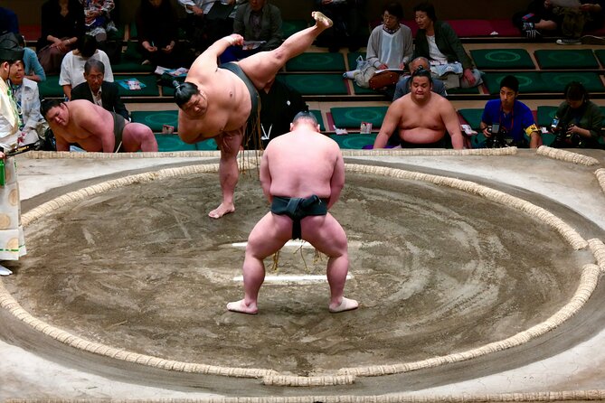 Official Sumo Tournament Ticket with Guided Experience - The live tournament at Ryogoku: following the match instead of guessing
