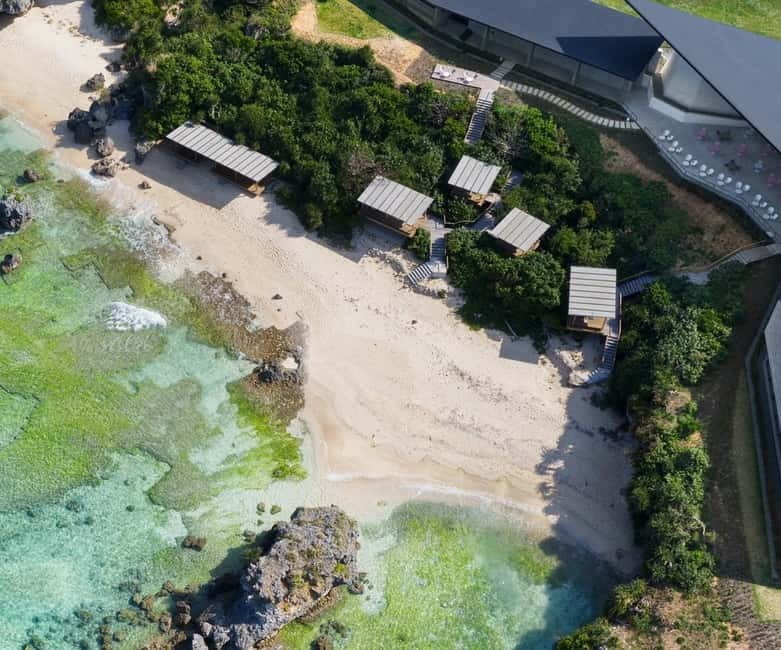 Okinawa: Churaumi Aquarium, Ryukyu Village & Manza Bus Tour - Hoshino Resorts Banta Cafe and the sea-view drink payoff