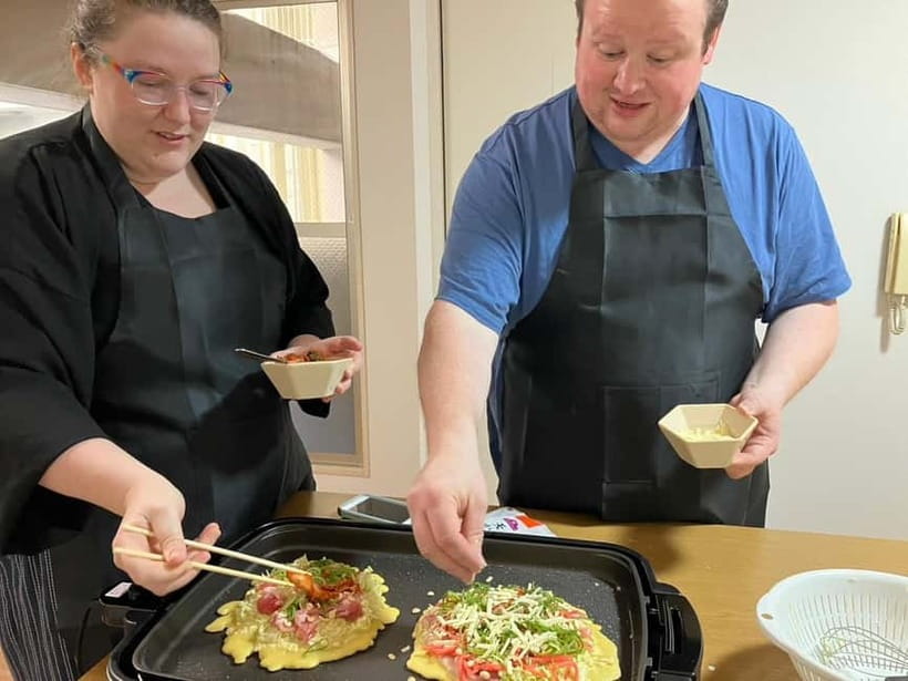 Osaka : Cooking Class Okonomiyaki & Takoyaki course in Nanba - Before you go: plan your appetite like a cook