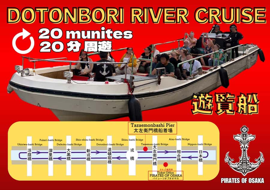 Osaka: Dotonbori's Bridges 20-Minute Cruise - Key Points Before You Ride Dotonbori’s Bridge Route