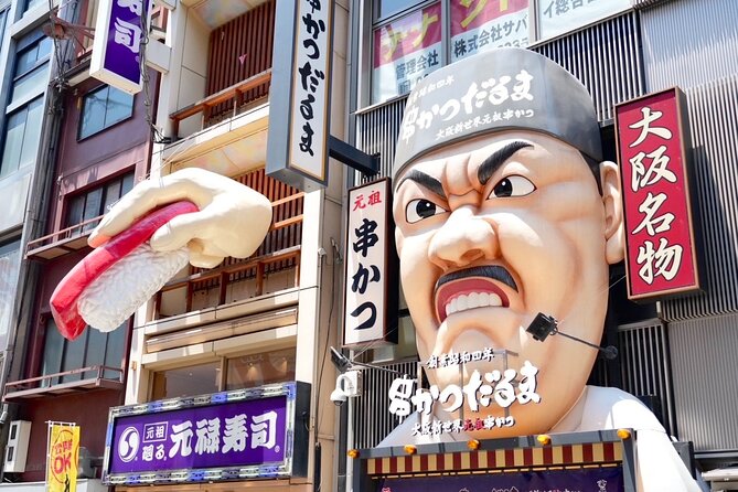 Osaka Early Morning Tour with English-Speaking Guide Dotonbori - Dotonbori and Ebisu Bridge: the photo finale at the Glico sign