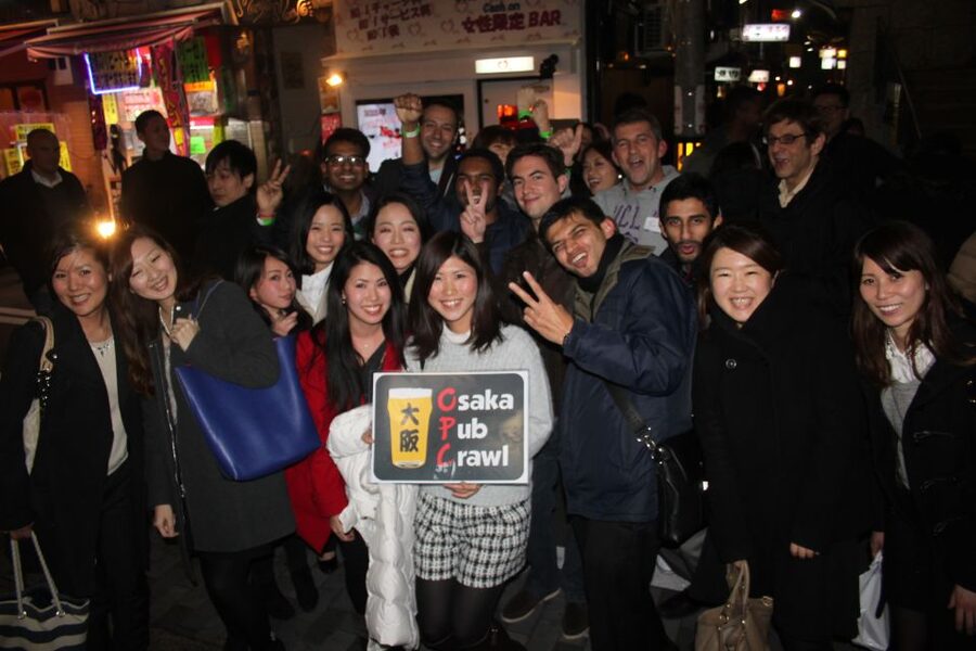 Osaka: Guided Pub Crawl - Voyager Lounge Bar: the relaxed start that helps you meet people