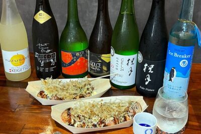 Osaka Sake Tasting & Takoyaki Cooking Experience