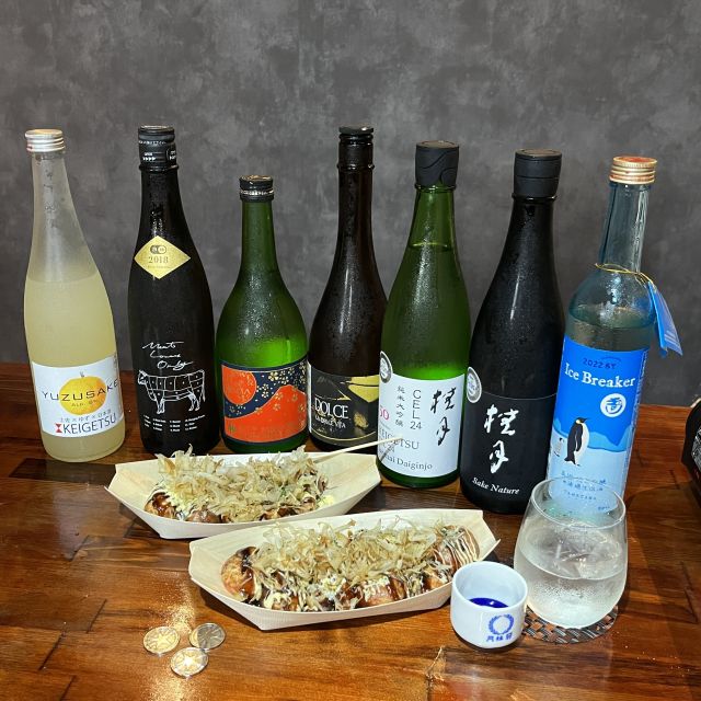 Osaka Sake Tasting with Takoyaki Cooking - Sake and takoyaki start on the second floor of MOMO to SAKE