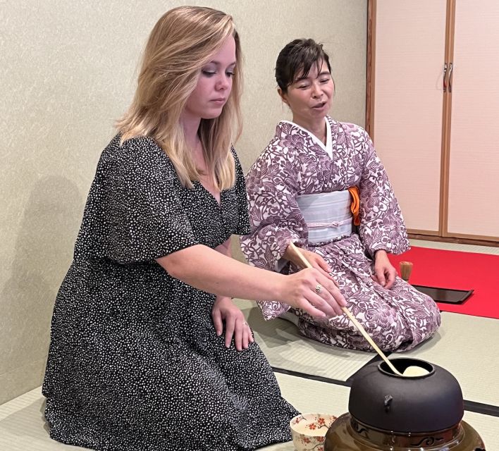 Osaka: Tea Ceremony Experience - Your turn with the matcha set, with guidance you can follow