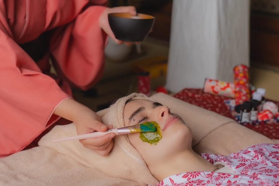 Osaka Temple Head Spa &Matcha Facial – Refresh & Glow〈90min〉 - Meditation and bell sounds by the revered Buddha