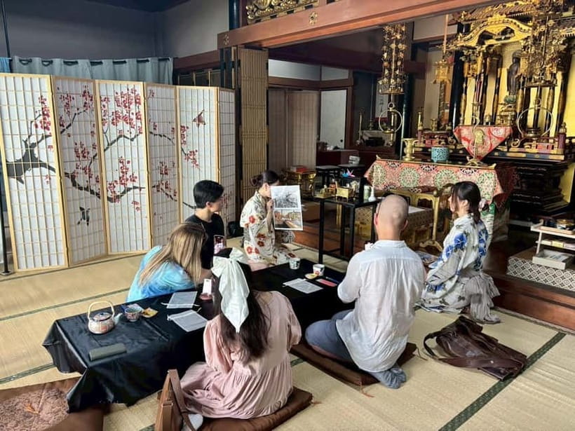 Osaka: Temple Tour and Traditional Calligraphy Lesson - What You Get: A Name Card Plus a 8 cm Ceramic Plate Gift