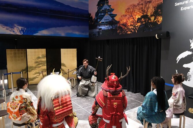 Premium Kimono Dressing, Tea Ceremony, Calligraphy, Samurai show - Price and logistics for a 3-hour Osaka culture session