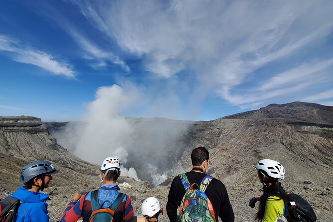 Private E-MTB guided cycling around Mt. Aso volcano & grasslands - Photos, hot springs, and the little comforts that matter
