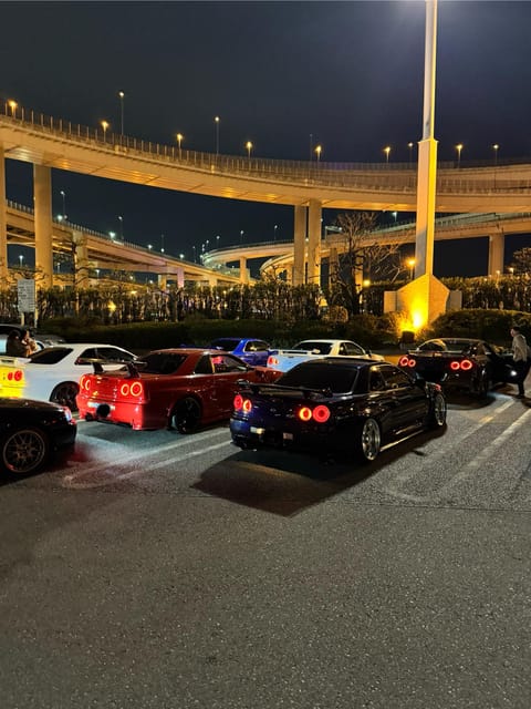 【R34】Tokyo:Private Daikoku tour in Modified R34 - Rainbow Bridge: the short Tokyo skyline payoff