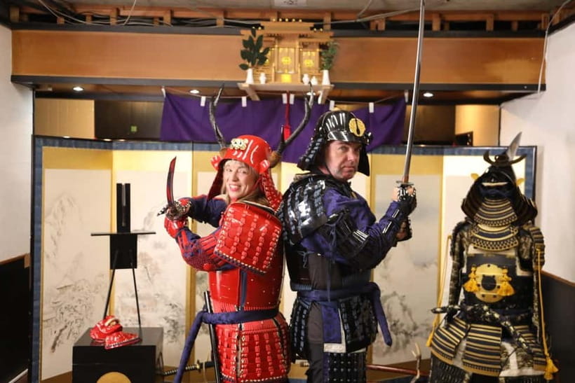 Samurai Armor & Sword experience with phot near Osaka Castle - From Osaka Castle To Bushi no Homare: Finding the Samurai Honor sign
