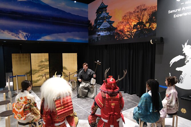 Samurai dress-up and shows, plus Tea Ceremony & Calligraphy - Music element: live sounds with a hands-on vibe