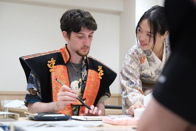 Samurai Show, Tea Ceremony, Japanese Traditional Activities - Calligraphy workshop: writing time, not just watching