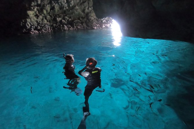 Snorkeling in the Blue Cave area【Okinawa Prefecture: Free feeding & photo images!English and Chinese speaking guide available! - Fish feeding plus underwater photos you can get immediately