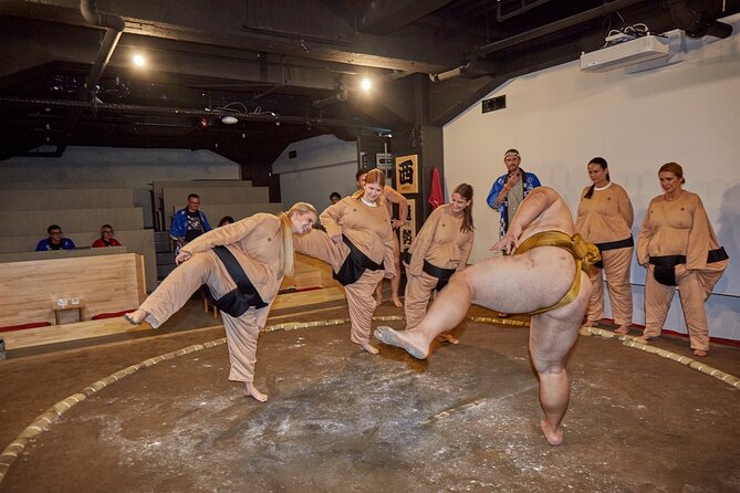 【SUMO FESTIVAL】Tokyo Ginza: Sumo Show & Photo Experience - The show inside the ring: salt, shiko, and collision practice