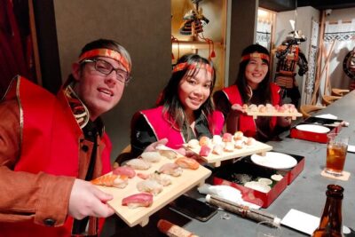 Sushi Making with Interactive Samurai Experience at JIN-ASAKUSA
