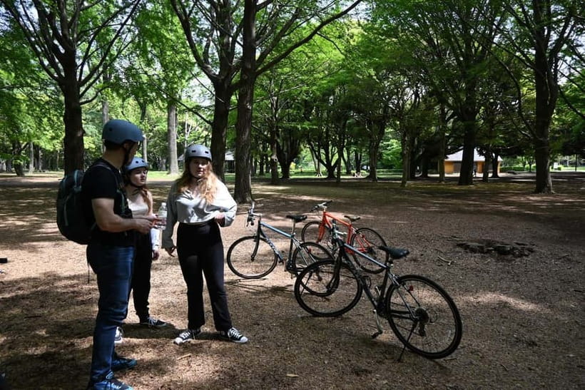 Tokyo Bike Tour: Shibuya, Harajuku & Hidden Gems - Safety briefing in Umayamichi Park, then straight into the flow
