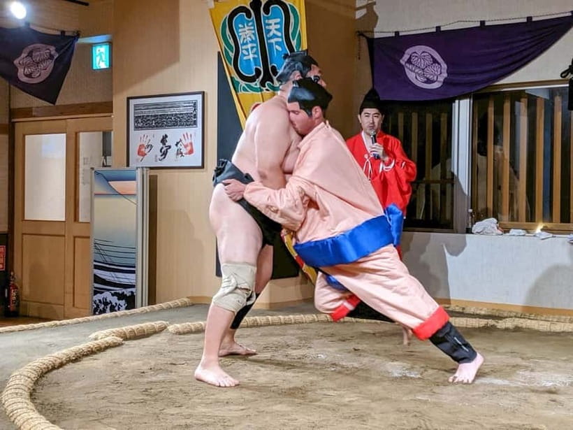 Tokyo: Family Sumo Workshop & Live Wrestling Show with Lunch - Former pros and the bilingual rhythm of the show
