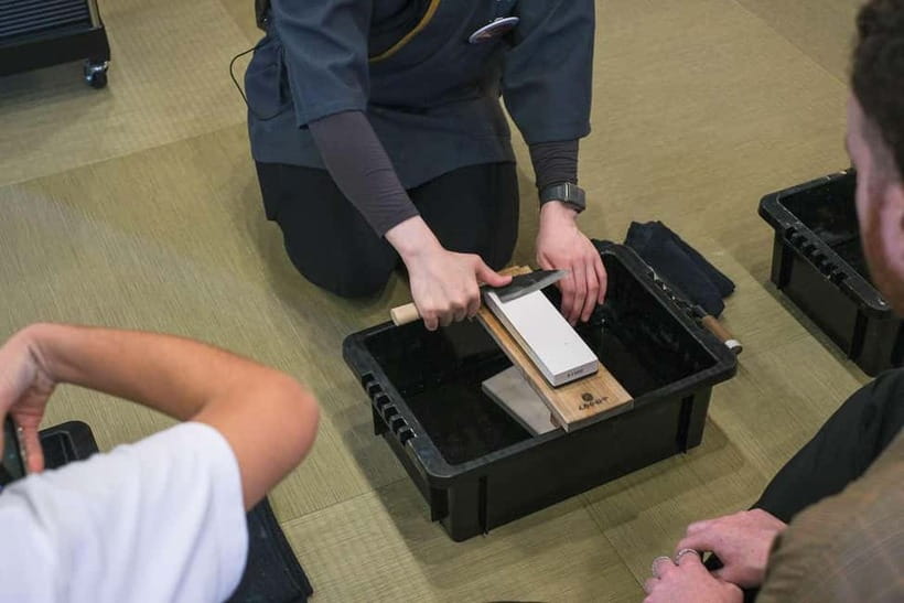 Tokyo: Knife Making Workshop (Sharpening, Engraving) - Snacks, Tea, and the Packaging You Actually Want to Keep