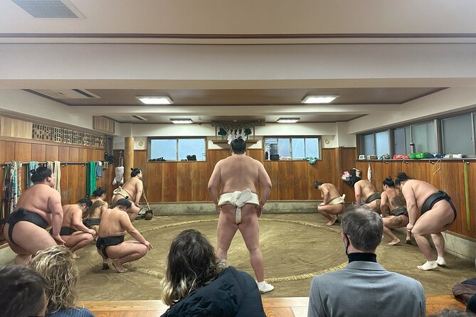Tokyo Sumo Morning Training/ Sumo Practice with Wrestlers - The guide and English headset commentary: what turns observation into understanding