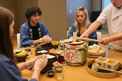 Tokyo Sushi Making Class : Sake Ceremony & Matcha Experience