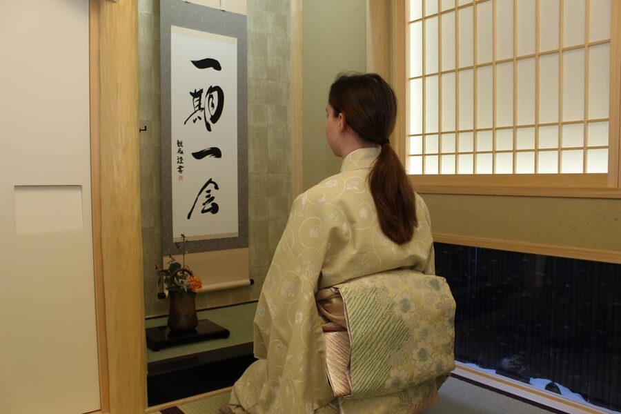 Tokyo: Tea Ceremony in Shibuya Tokyo - Souvenirs Like Pokemon From Kimono Material